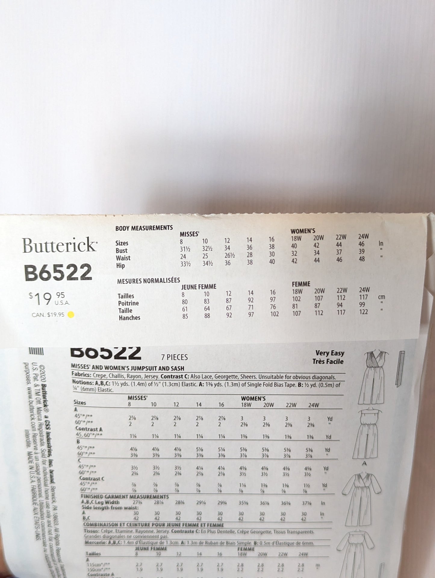 Butterick B6522 RR Jumpsuit