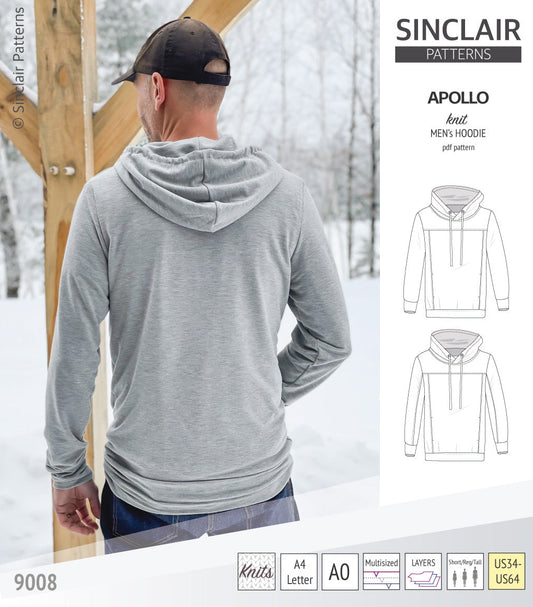 Apollo knit colorblocked hoodie for men (PDF)