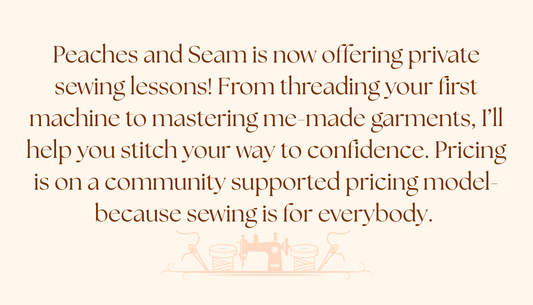 One-on-One Sewing Lessons (In Person)