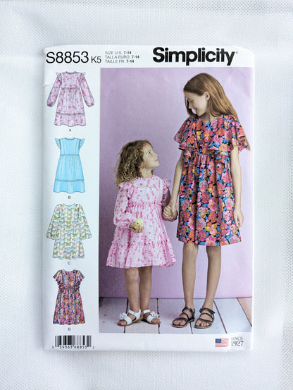 Simplicity S8853 K5 kid sizes 7-14