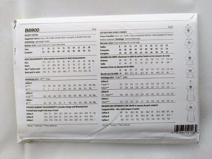 Butterick B6900 Caftan pattern