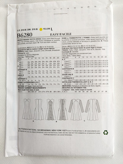Butterick B6280 Dress Pattern