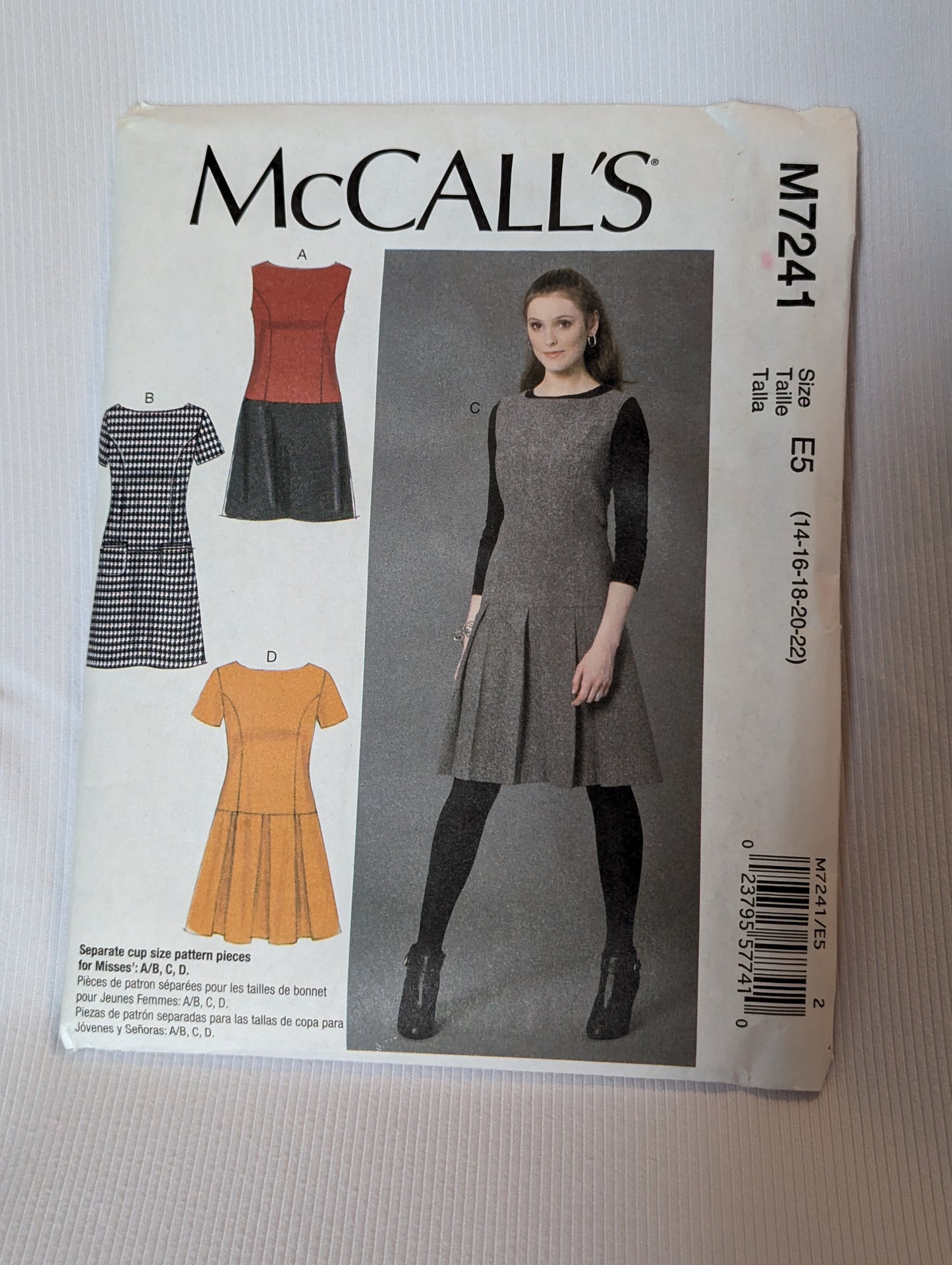McCall's M7241 Drop waist dress pattern