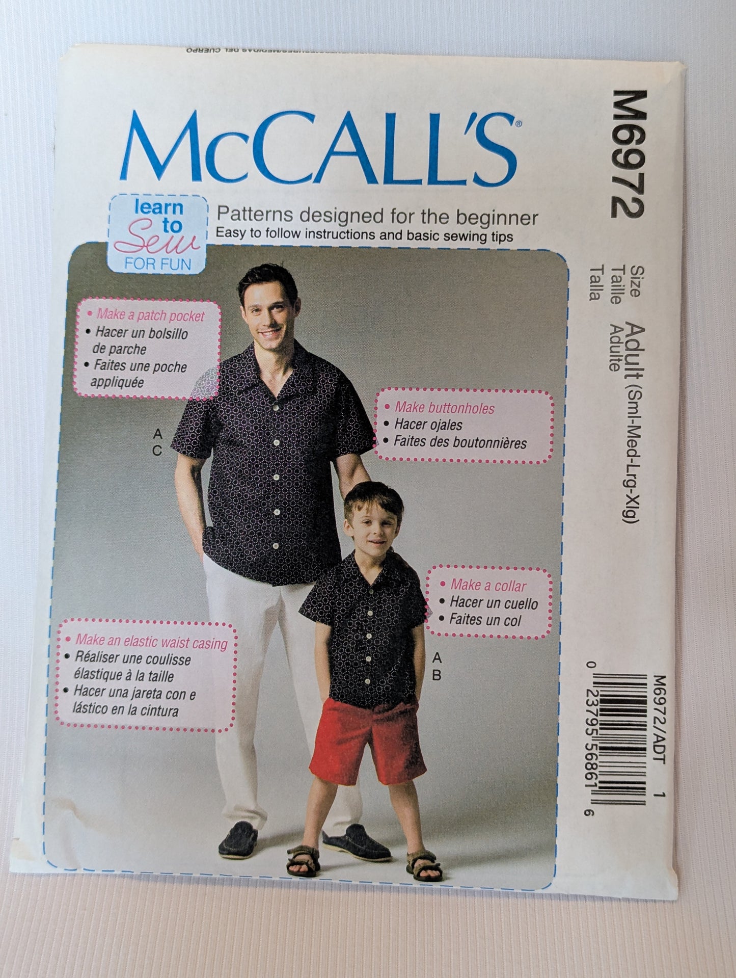 McCall's M6972 Adult Button Up and Slacks