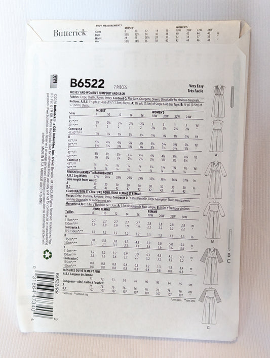 Butterick B6522 RR Jumpsuit