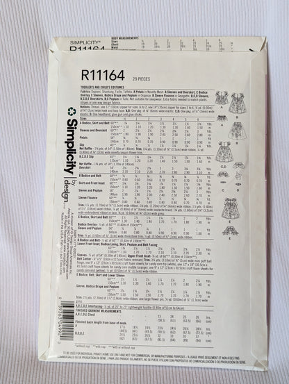 Simplicity R11164 BB Princess Halloween Costume Pattern