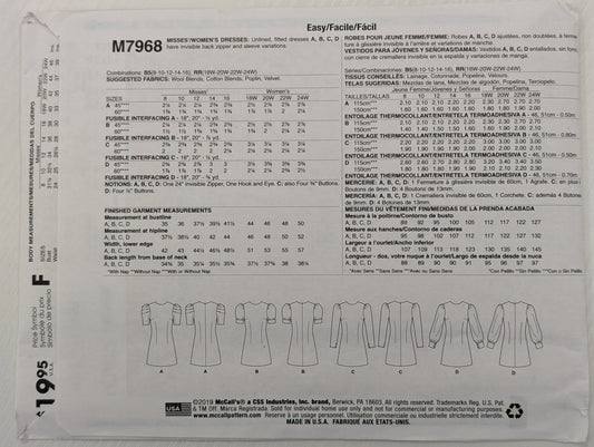 M7968 Dress size 18W-24W