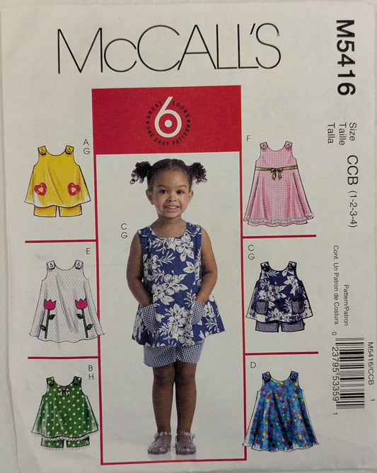 M5416 Toddler Outfit Sewing Pattern