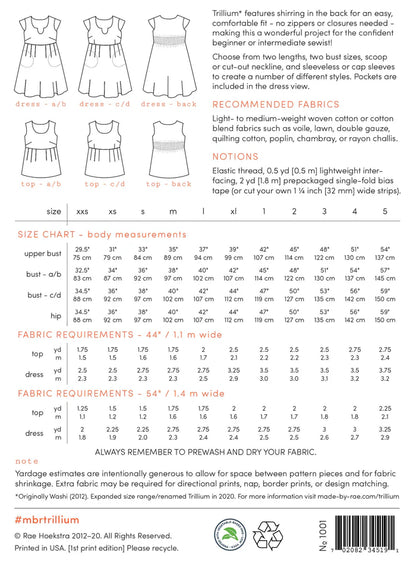 Made By Rae Trillium Dress Pattern (Paper)