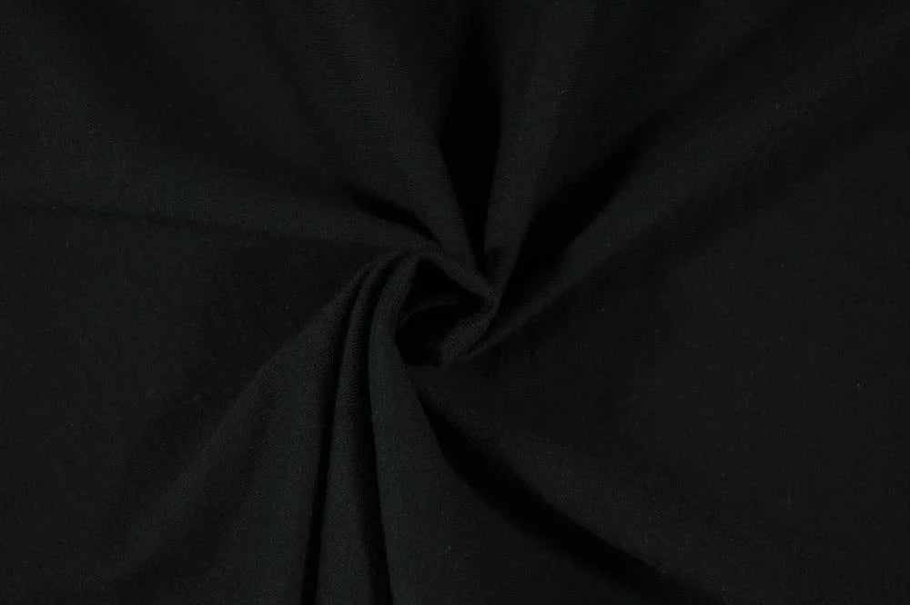 Black 100% Cotton Knit Fabric