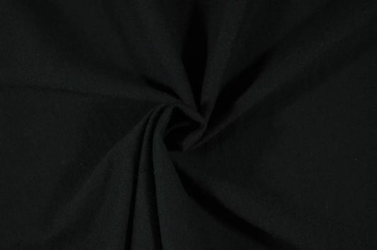 Black 100% Cotton Knit Fabric