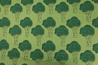 Broccoli Green Cotton Linen Fabric