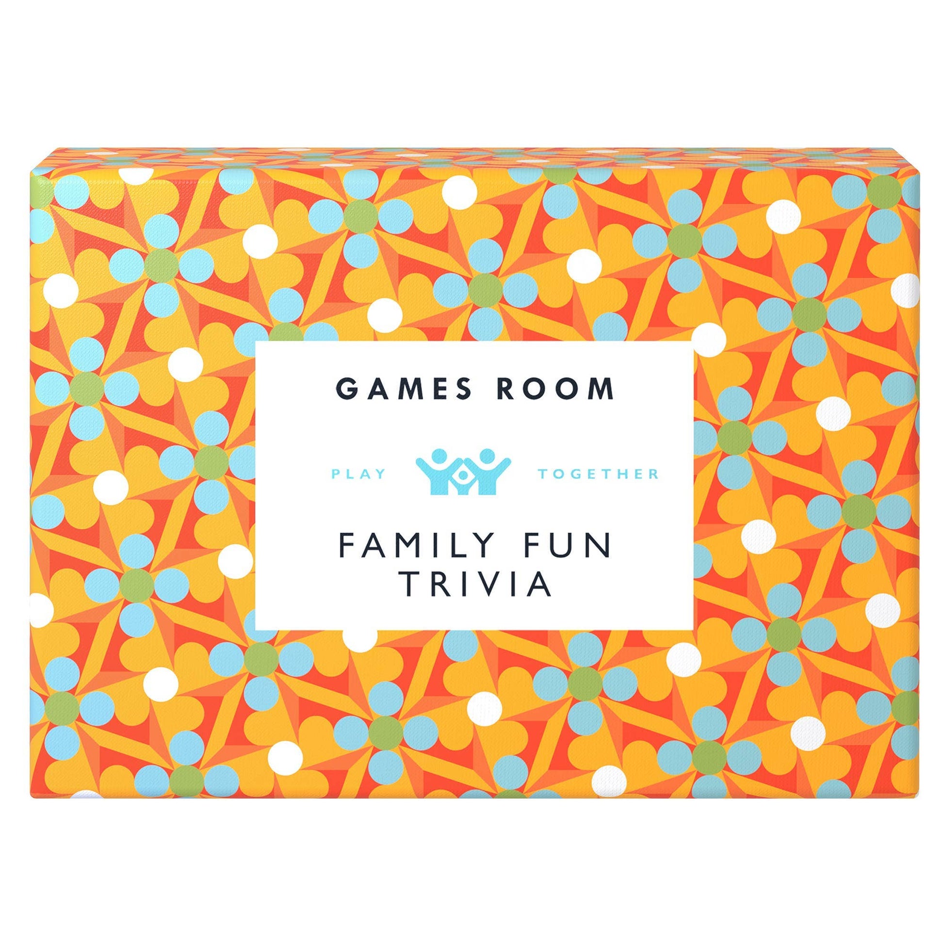 Colorful box of 'Family Fun Trivia' game from 'Games Room'.