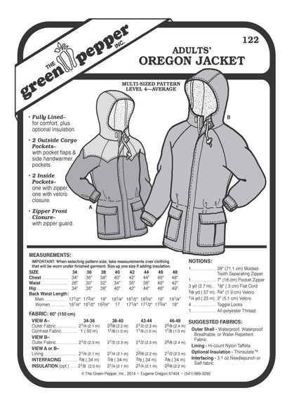 image of cover for oregon jacket sewing pattern