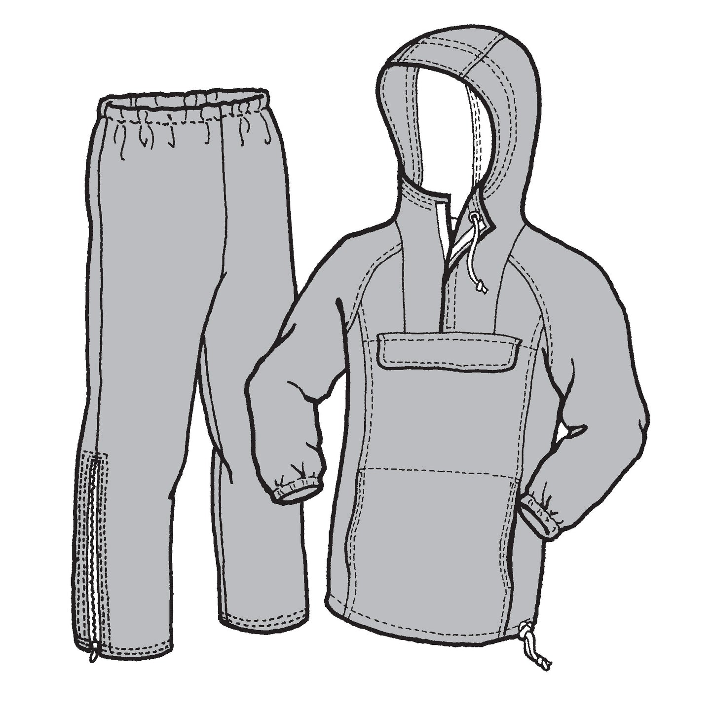134 – Adult's Rainier Wind & Rain Suit Pattern