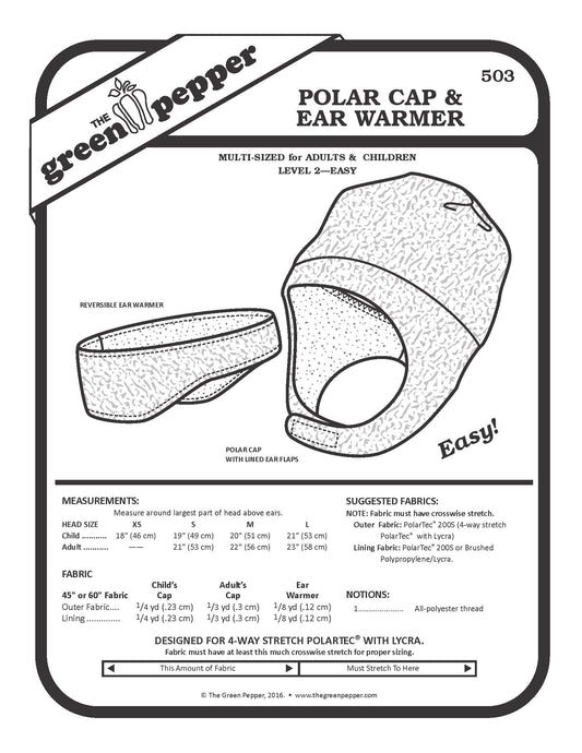 503 – Polar Cap & Ear Warmer Pattern