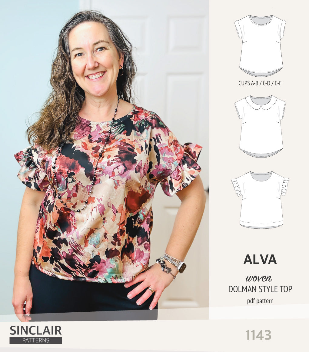 Alva woven dolman style top (PDF)