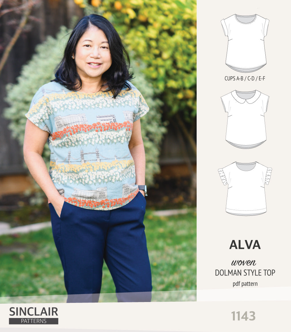 Alva woven dolman style top (PDF)
