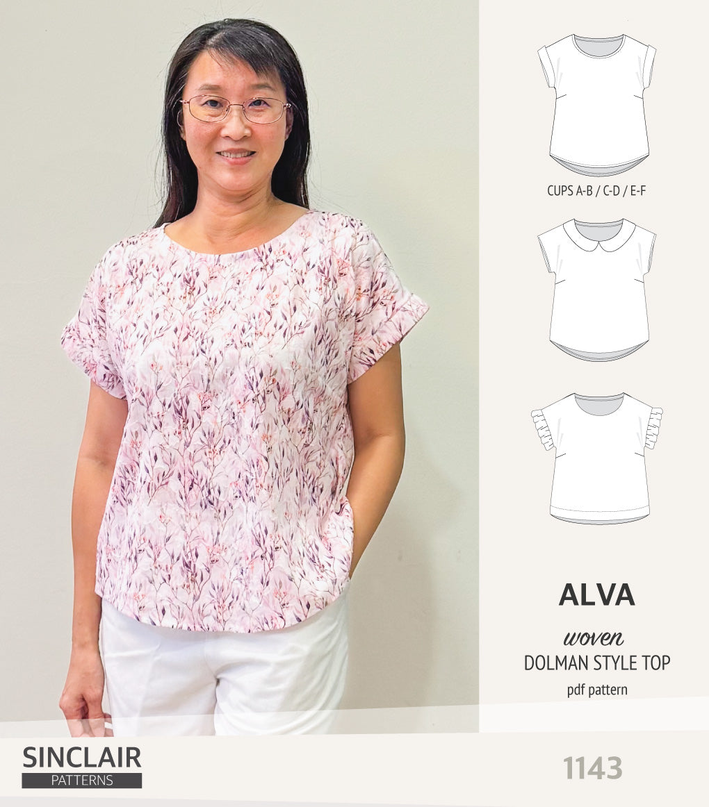 Alva woven dolman style top (PDF)