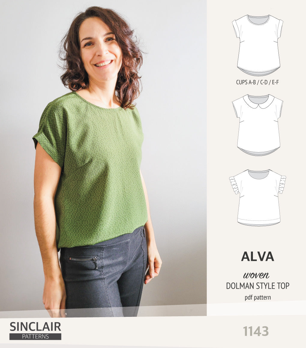 Alva woven dolman style top (PDF)