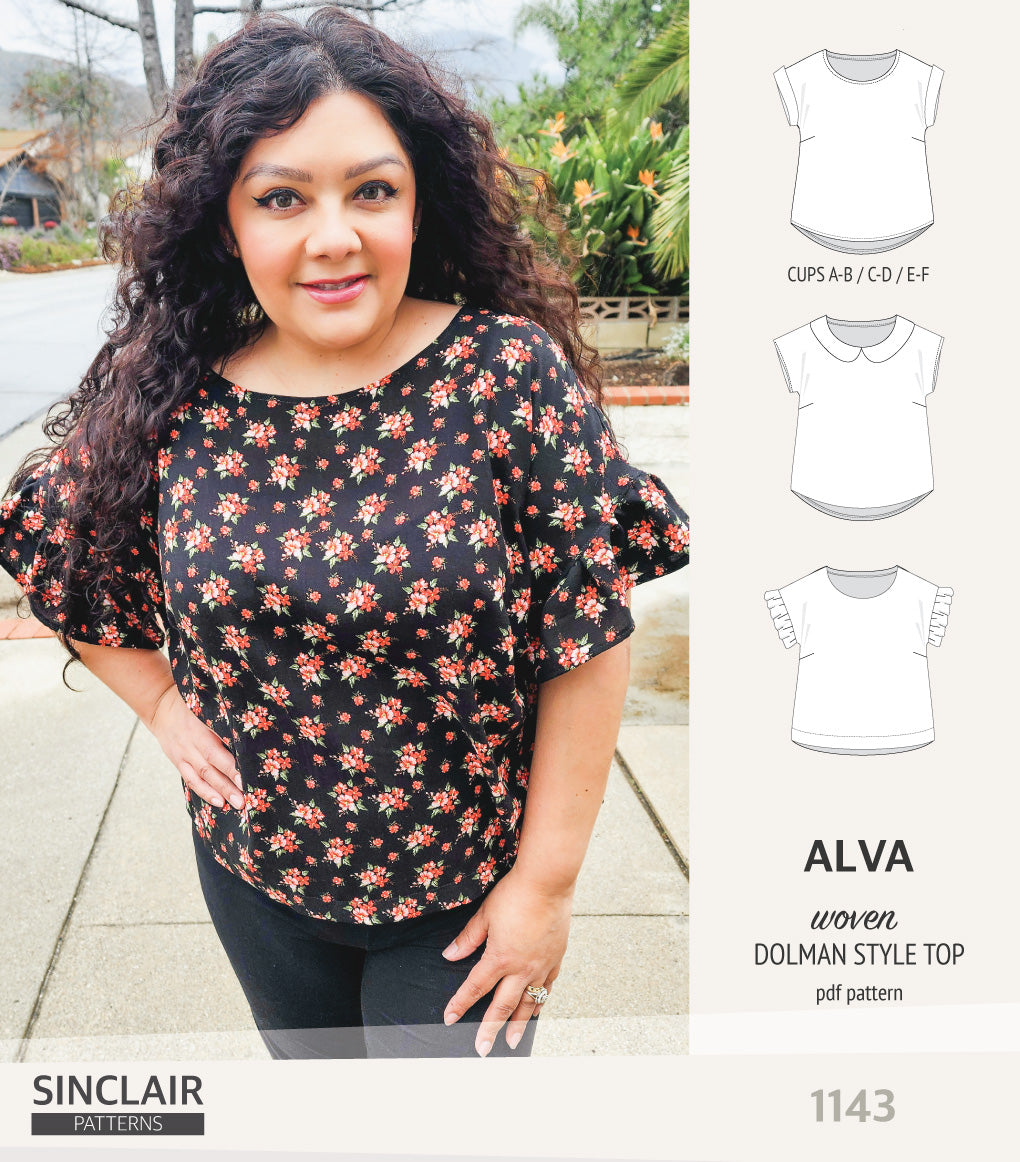 Alva woven dolman style top (PDF)