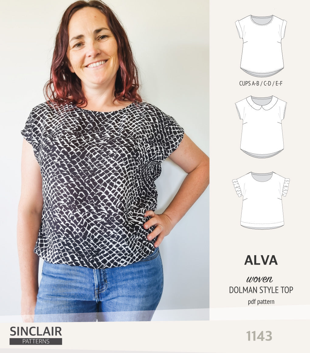 Alva woven dolman style top (PDF)