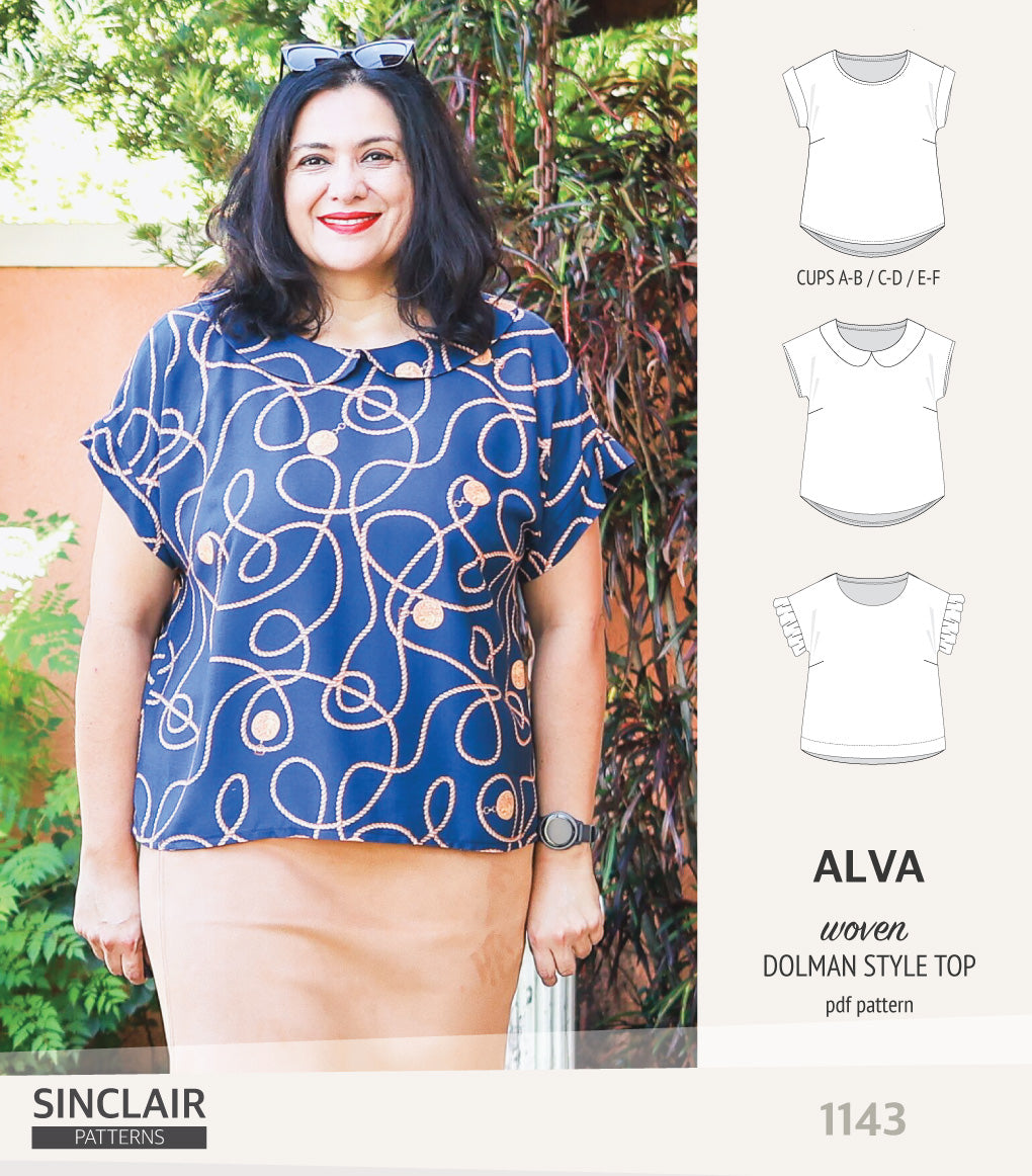 Alva woven dolman style top (PDF)