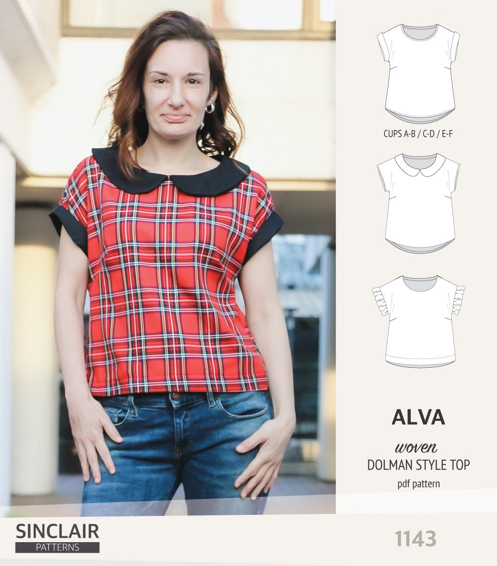 Alva woven dolman style top (PDF)