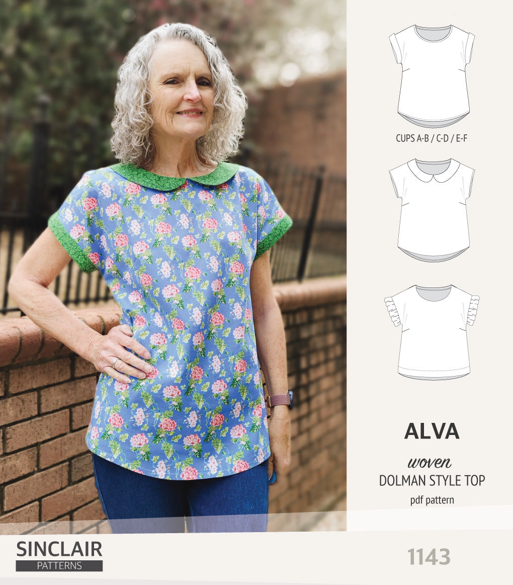 Alva woven dolman style top (PDF)