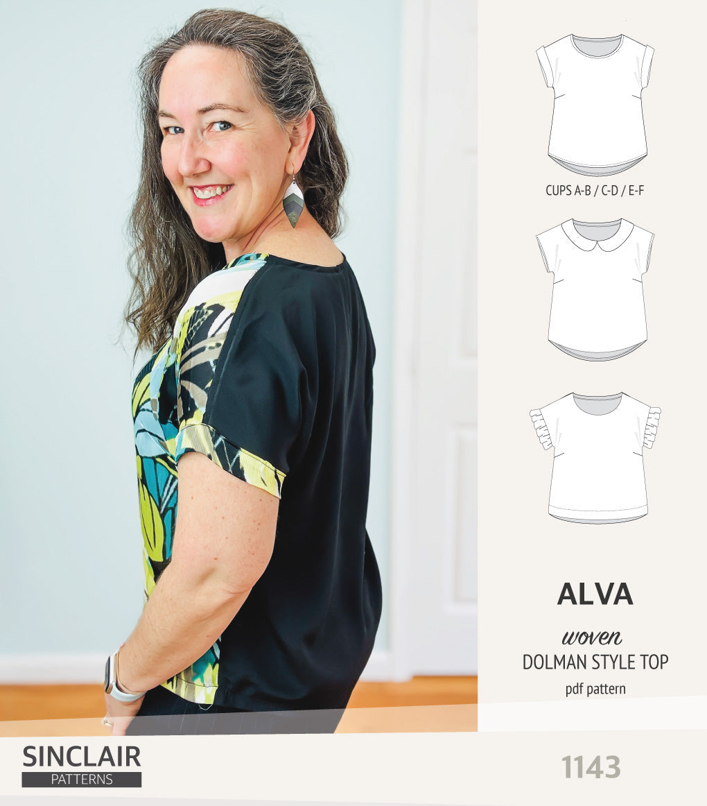 Alva woven dolman style top (PDF)