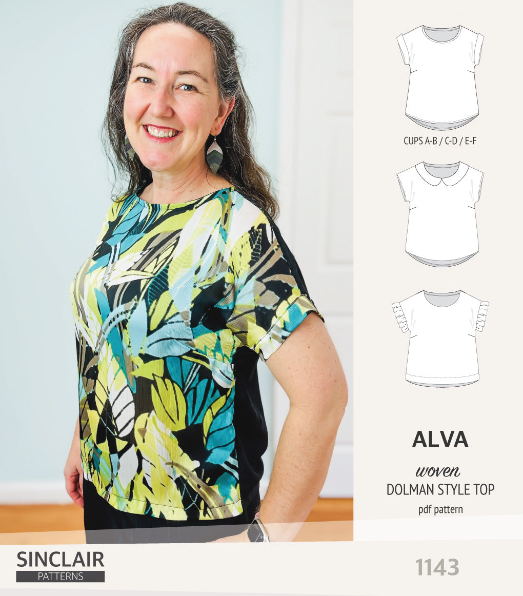 Alva woven dolman style top (PDF)