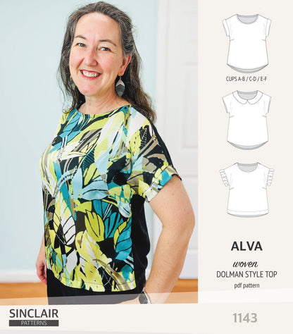 Alva woven dolman style top (PDF)
