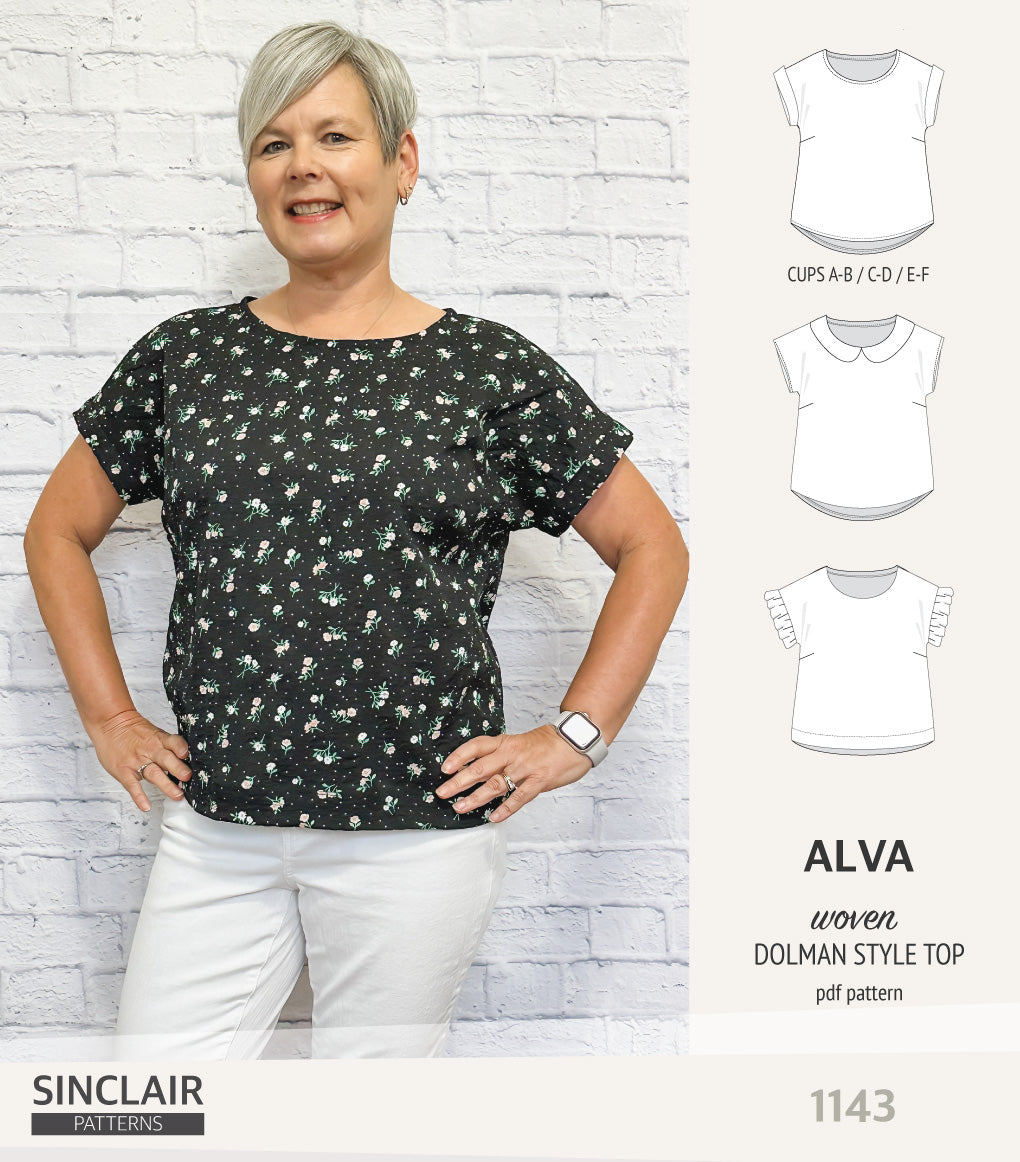 Alva woven dolman style top (PDF)