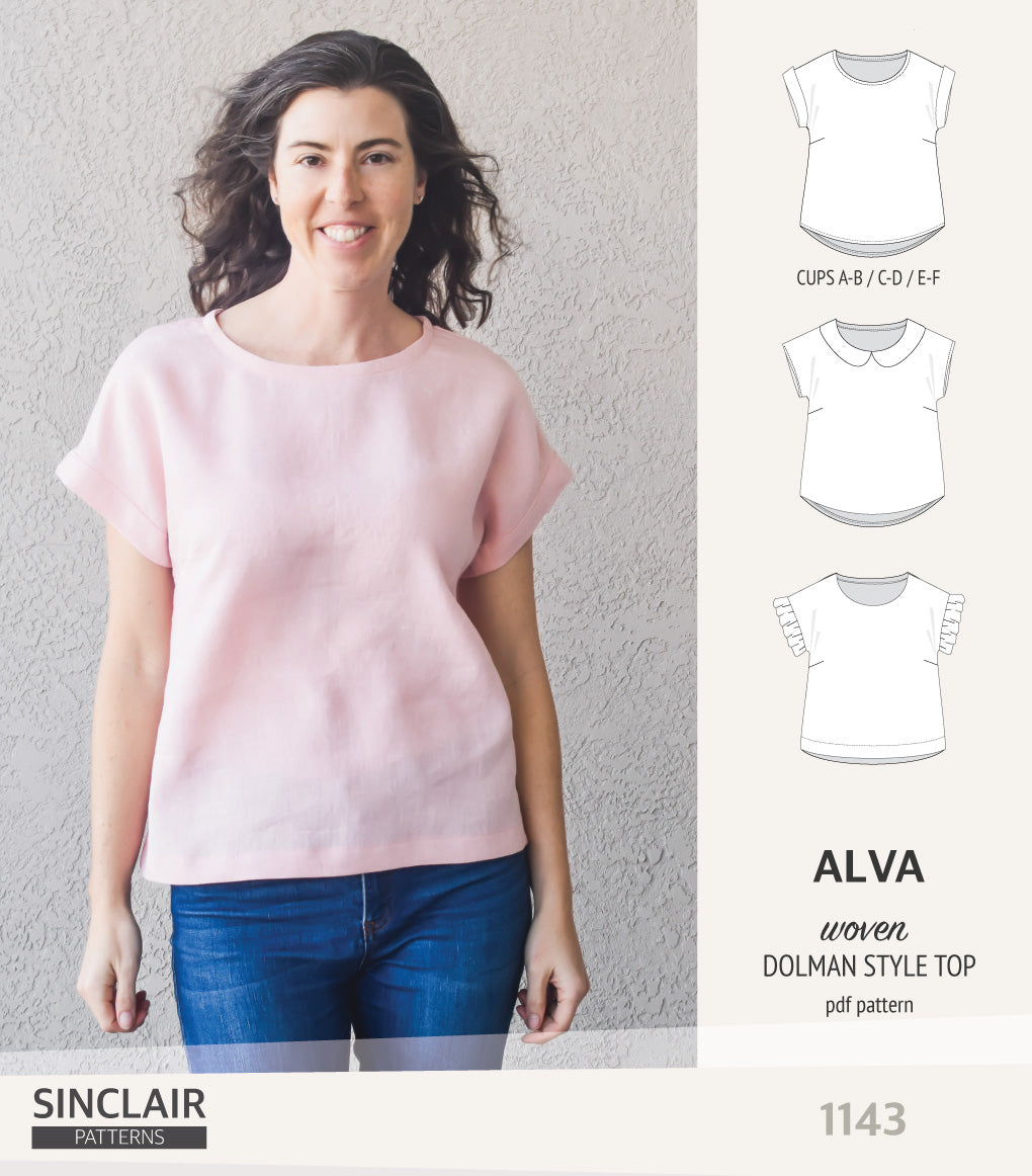 Alva woven dolman style top (PDF)
