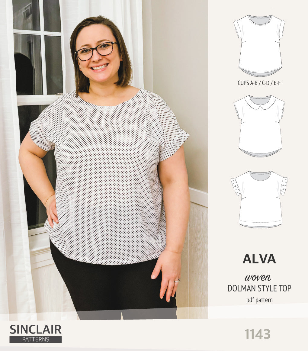 Alva woven dolman style top (PDF)