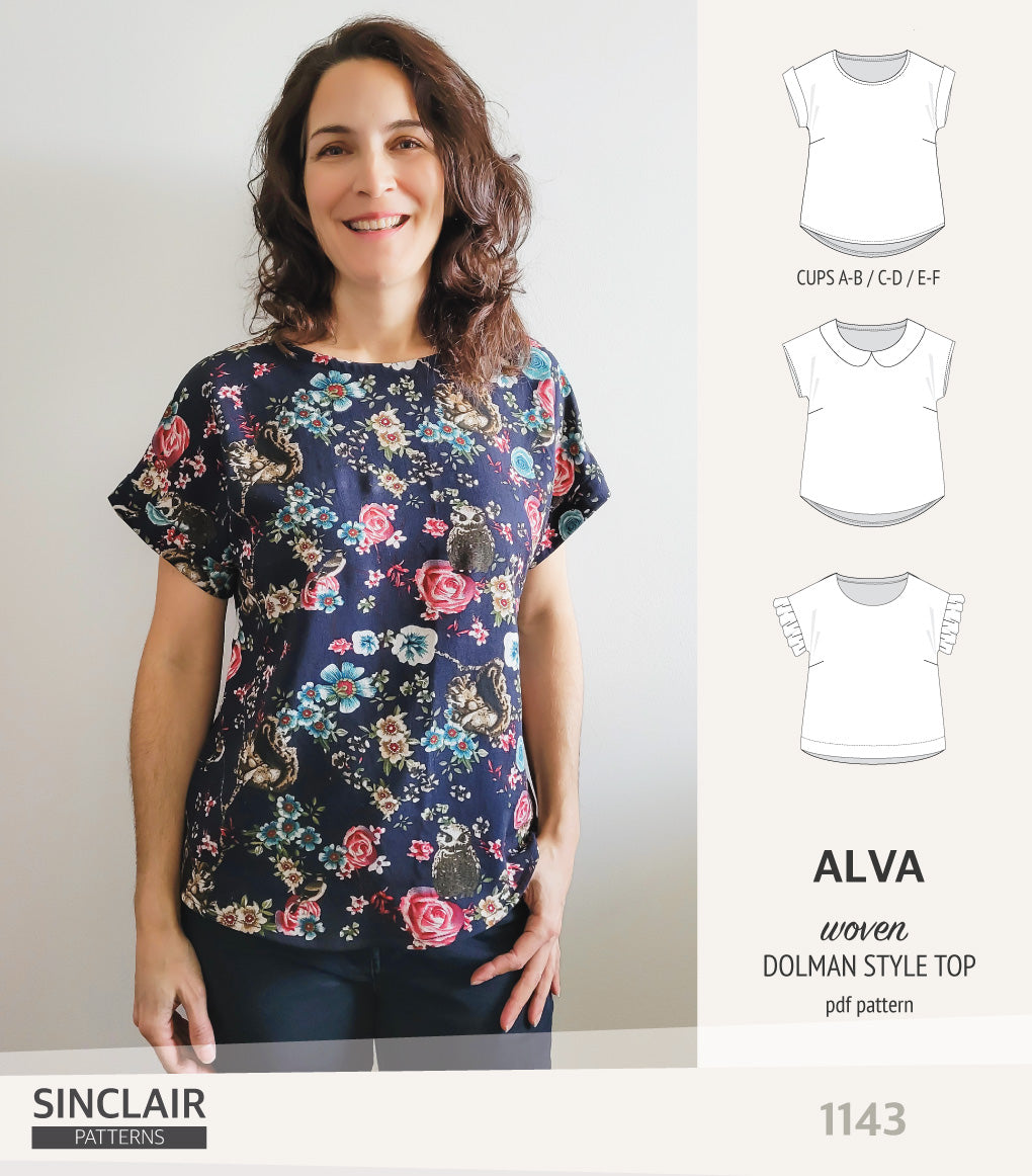 Alva woven dolman style top (PDF)
