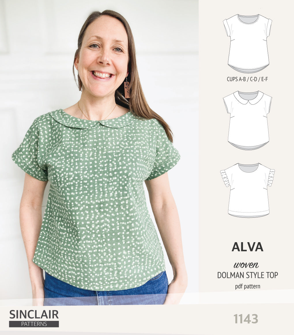 Alva woven dolman style top (PDF)