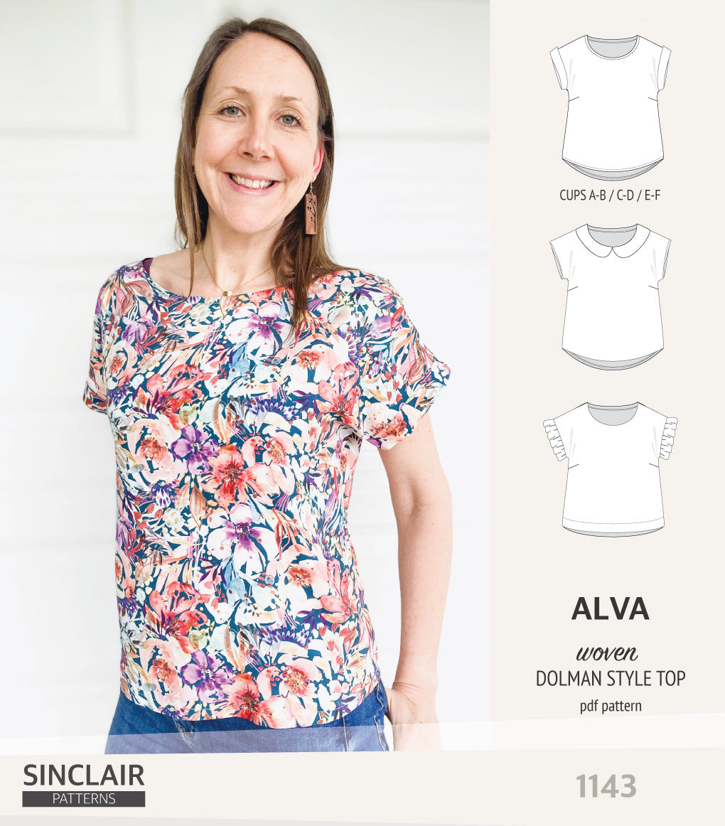 Alva woven dolman style top (PDF)
