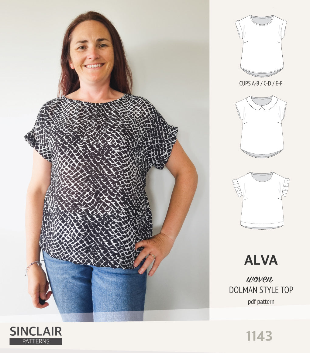 Alva woven dolman style top (PDF)