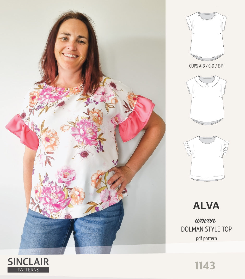 Alva woven dolman style top (PDF)