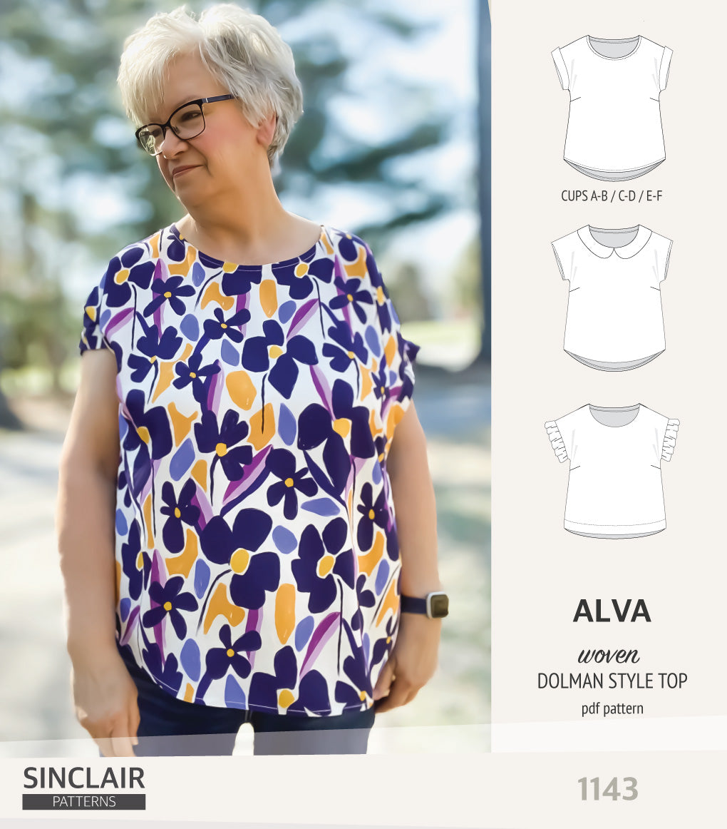Alva woven dolman style top (PDF)