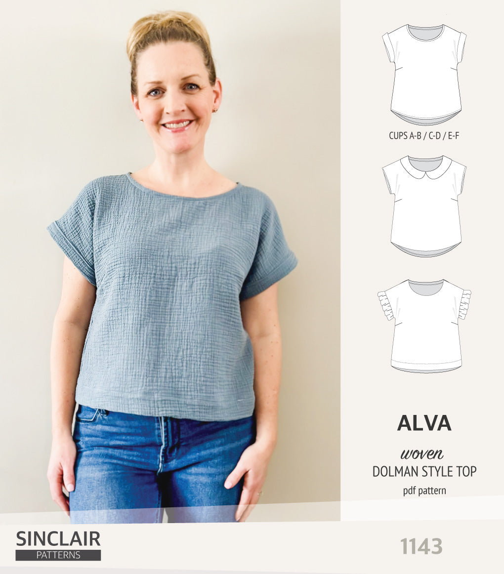 Alva woven dolman style top (PDF)