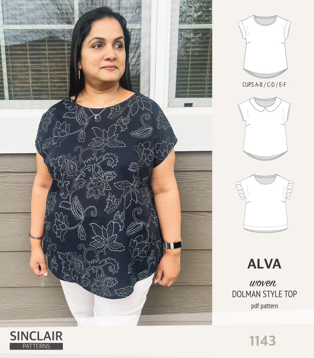 Alva woven dolman style top (PDF)