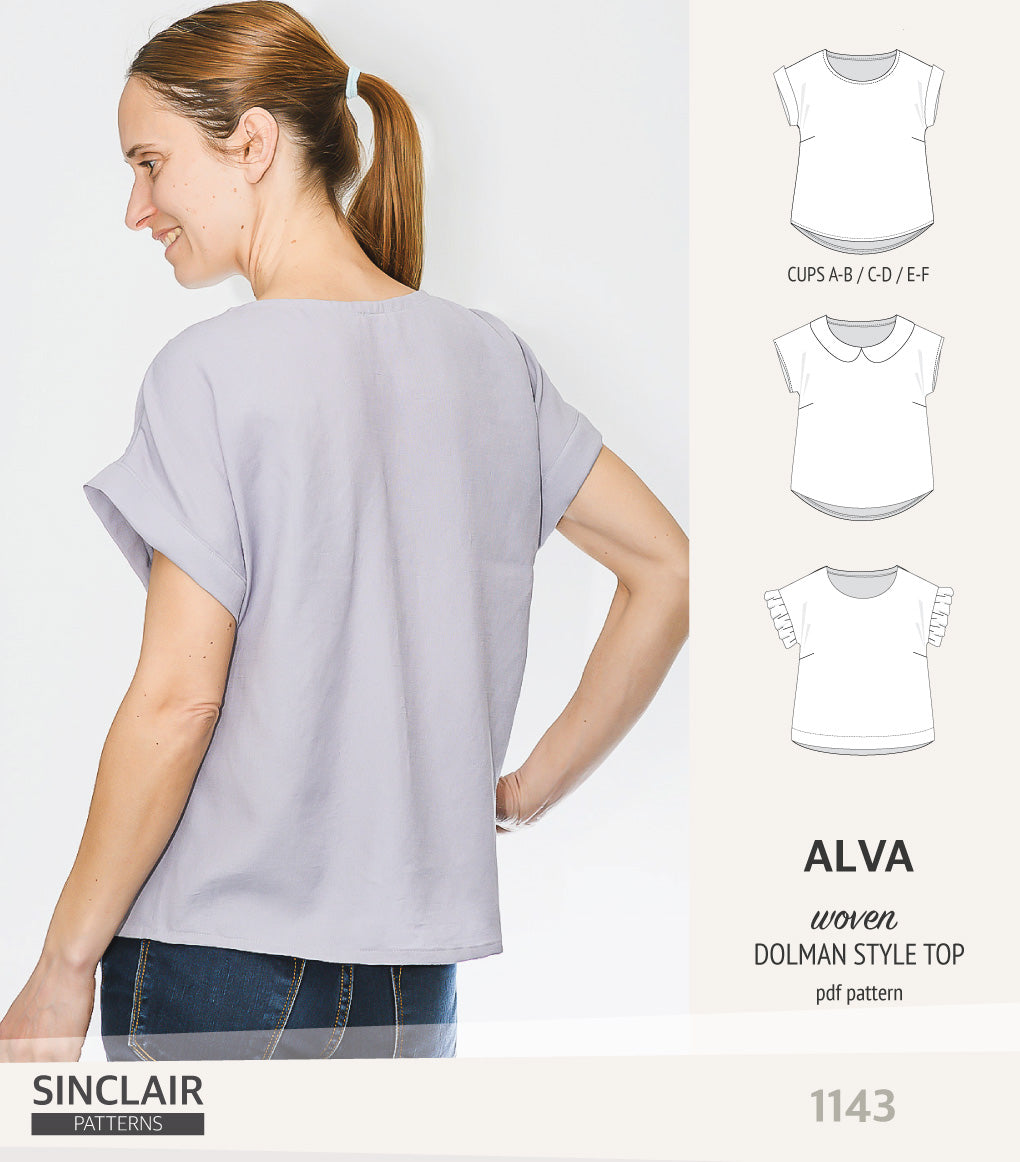 Alva woven dolman style top (PDF)