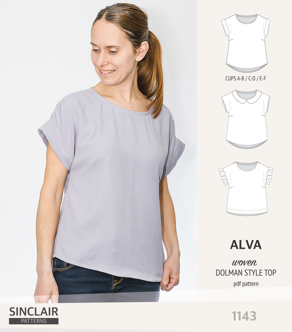 Alva woven dolman style top (PDF)