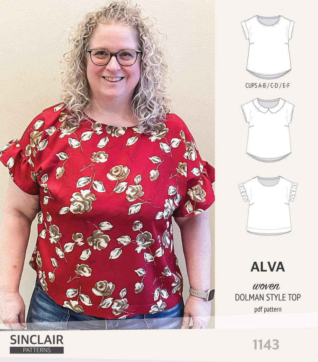 Alva woven dolman style top (PDF)