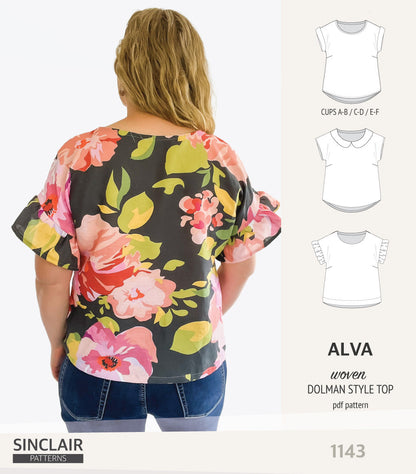 Alva woven dolman style top (PDF)