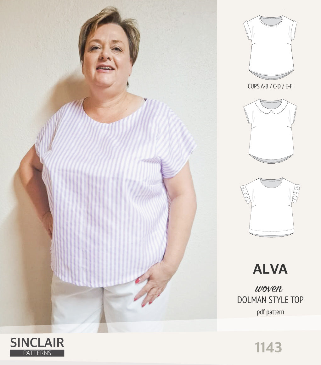 Alva woven dolman style top (PDF)