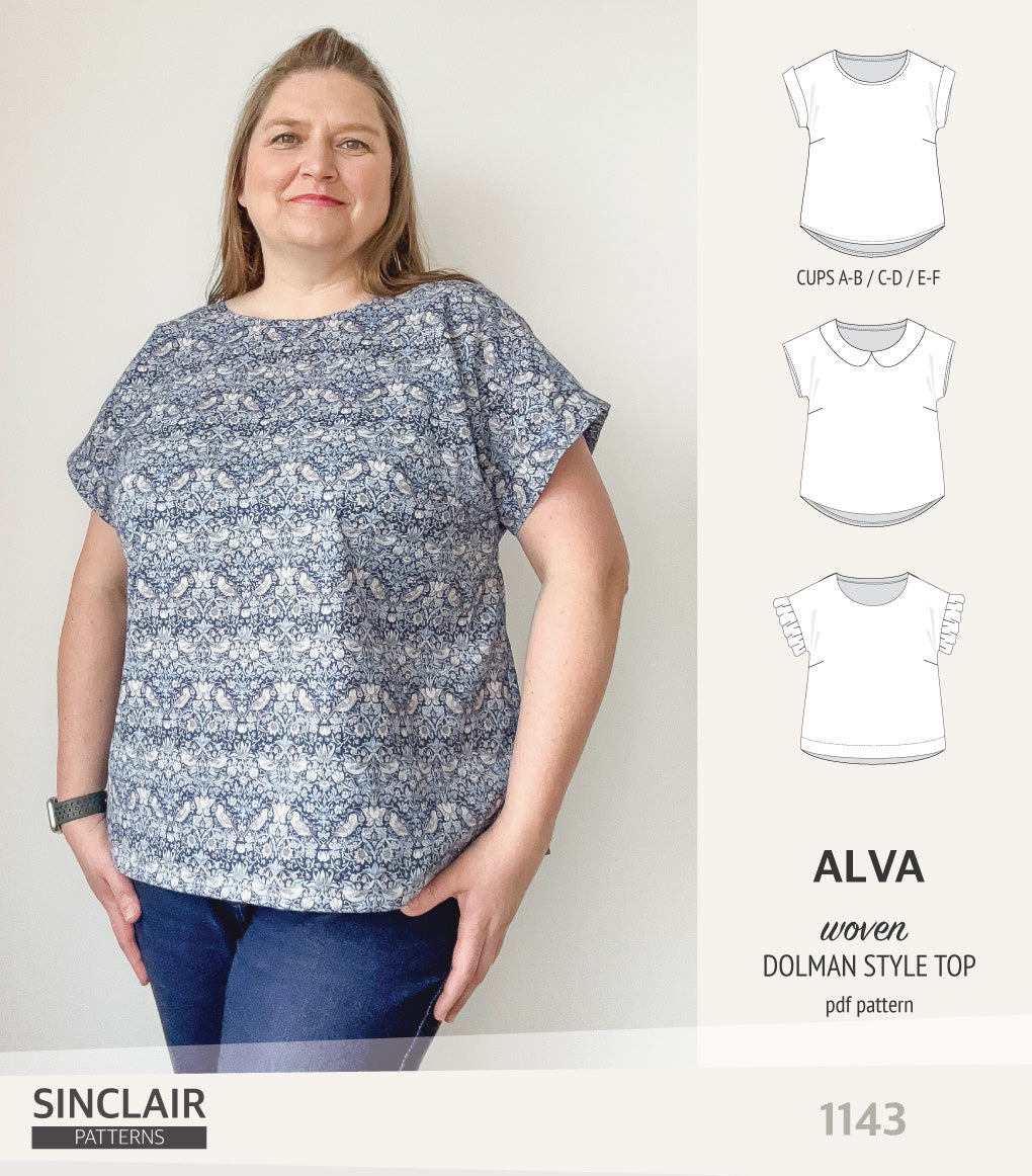 Alva woven dolman style top (PDF)