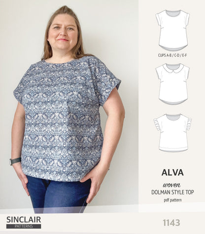Alva woven dolman style top (PDF)
